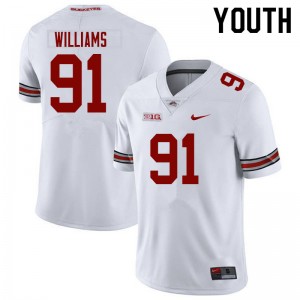 Youth Tyleik Williams White Ohio State Buckeyes #91 Football 2025-26 Jersey 634141-944