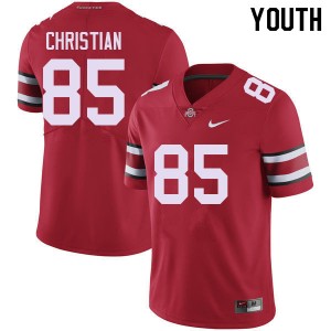 Youth Bennett Christian Red Ohio State Buckeyes #85 Football Player Jersey 408596-176