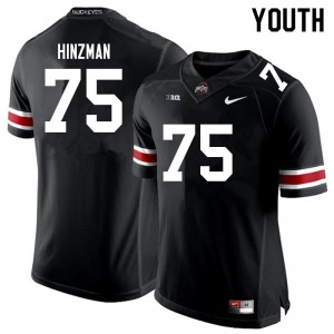 Youth Carson Hinzman Black Ohio State Buckeyes #75 Football Stitched Jersey 470160-886