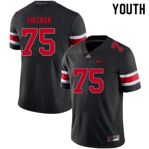 Youth Carson Hinzman Blackout Ohio State Buckeyes #75 Football Player Jersey 240281-316