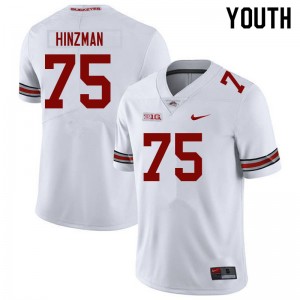 Youth Carson Hinzman White Ohio State Buckeyes #75 Football 2025-26 Jersey 698845-727