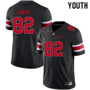 Youth David Adolph Blackout Ohio State Buckeyes #82 Football Limited Jersey 609272-895