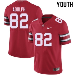 Youth David Adolph Red Ohio State Buckeyes #82 Football University Jersey 857301-399
