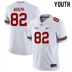 Youth David Adolph White Ohio State Buckeyes #82 Football NCAA Jersey 593589-692