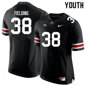 Youth Jayden Fielding Black Ohio State Buckeyes #38 Football Stitched Jersey 683149-447