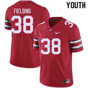 Youth Jayden Fielding Red Ohio State Buckeyes #38 Football NCAA Jersey 146141-446