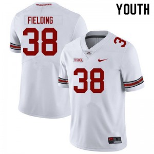 Youth Jayden Fielding White Ohio State Buckeyes #38 Football 2025-26 Jersey 560547-262