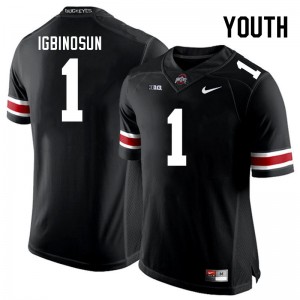 Youth Davison Igbinosun Black Ohio State Buckeyes #1 Football High School Jersey 747887-535