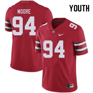 Youth Jason Moore Red Ohio State Buckeyes #94 Football High School Jersey 485971-234