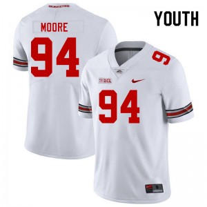 Youth Jason Moore White Ohio State Buckeyes #94 Football Limited Jersey 434275-103