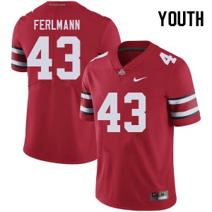 Youth John Ferlmann Red Ohio State Buckeyes #43 Football Alumni Jersey 691005-891