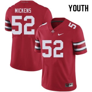 Youth Joshua Mickens Red Ohio State Buckeyes #52 Football Official Jersey 478587-817