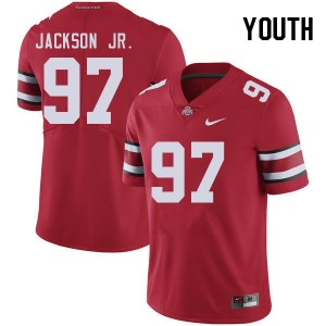 Youth Kenyatta Jackson Jr. Red Ohio State Buckeyes #97 Football Player Jersey 434309-711