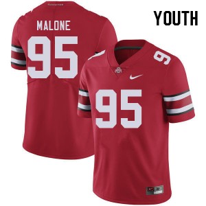 Youth Tywone Malone Red Ohio State Buckeyes #95 Football Game Jersey 345250-240