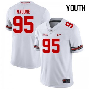 Youth Tywone Malone White Ohio State Buckeyes #95 Football Player Jersey 477649-630