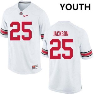 Youth Bo Jackson White Ohio State Buckeyes #25 Football Replica Jersey 944349-858