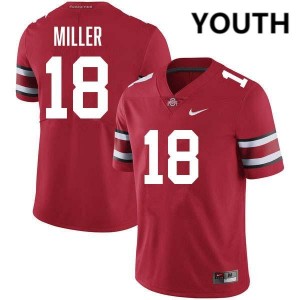 Youth Bodpegn Miller Red Ohio State Buckeyes #18 Football Player Jersey 117720-717