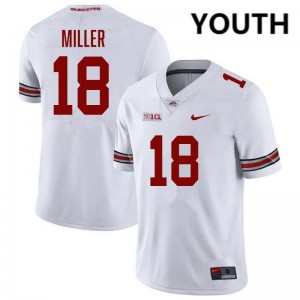 Youth Bodpegn Miller White Ohio State Buckeyes #18 Football Official Jersey 763322-385