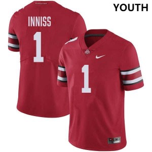 Youth Brandon Inniss Red Ohio State Buckeyes #1 Football University Jersey 408898-713