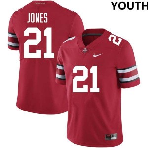 Youth Brenten Jones Red Ohio State Buckeyes #21 Football Player Jersey 248352-714