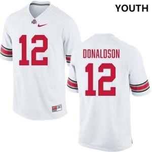 Youth CJ Donaldson White Ohio State Buckeyes #12 Football Player Jersey 479176-679