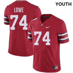 Youth Carter Lowe Red Ohio State Buckeyes #74 Football 2025-26 Jersey 652328-344