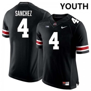 Youth Devin Sanchez Black Ohio State Buckeyes #4 Football 2025-26 Jersey 990464-223