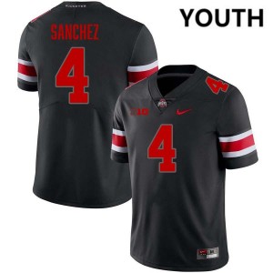 Youth Devin Sanchez Blackout Ohio State Buckeyes #4 Football 2025 Jersey 191729-352