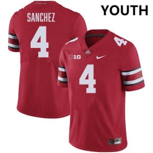 Youth Devin Sanchez Red Ohio State Buckeyes #4 Football Stitched Jersey 202290-774