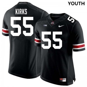 Youth Dominic Kirks Black Ohio State Buckeyes #55 Football Player Jersey 470170-389
