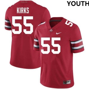 Youth Dominic Kirks Red Ohio State Buckeyes #55 Football Limited Jersey 550504-560