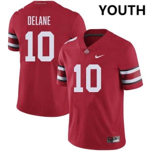 Youth Faheem Delane Red Ohio State Buckeyes #10 Football Embroidery Jersey 955253-877