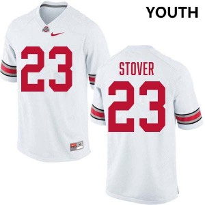Youth Garrett Stover White Ohio State Buckeyes #23 Football Game Jersey 817266-869