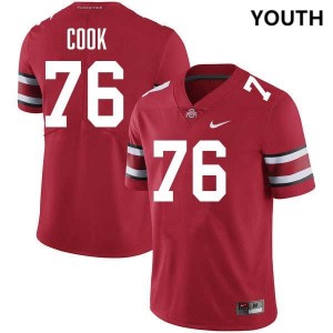 Youth Jake Cook Red Ohio State Buckeyes #76 Football Limited Jersey 111205-329