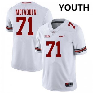 Youth Jayvon McFadden White Ohio State Buckeyes #71 Football Stitched Jersey 219283-631
