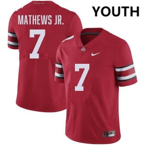 Youth Jermaine Mathews Jr. Red Ohio State Buckeyes #7 Football Stitched Jersey 578836-781