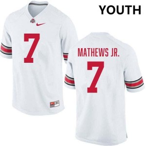 Youth Jermaine Mathews Jr. White Ohio State Buckeyes #7 Football Replica Jersey 550130-184