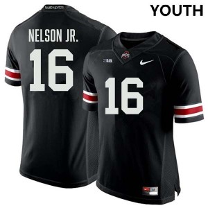 Youth Keenan Nelson Jr. Black Ohio State Buckeyes #16 Football Game Jersey 918009-145