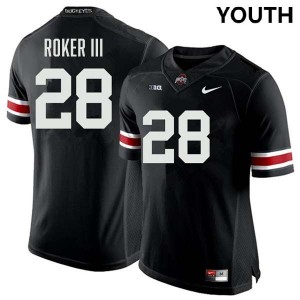 Youth Leroy Roker III Black Ohio State Buckeyes #28 Football Replica Jersey 567608-722