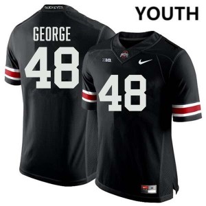 Youth Logan George Black Ohio State Buckeyes #48 Football Game Jersey 362725-527