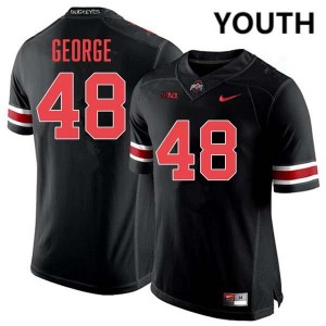 Youth Logan George Blackout Ohio State Buckeyes #48 Football Game Jersey 612899-980