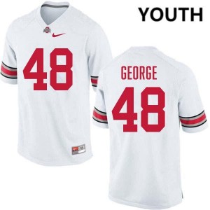 Youth Logan George White Ohio State Buckeyes #48 Football NCAA Jersey 431287-512