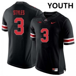 Youth Lorenzo Styles Jr. Blackout Ohio State Buckeyes #3 Football 2025-26 Jersey 259222-324