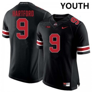 Youth Malik Hartford Blackout Ohio State Buckeyes #9 Football High School Jersey 122116-747
