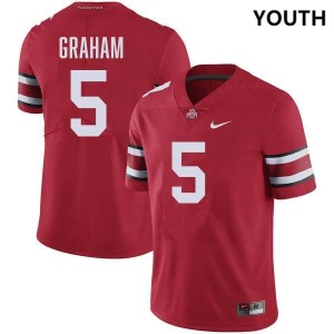 Youth Mylan Graham Red Ohio State Buckeyes #5 Football Official Jersey 458235-709