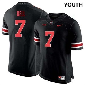 Youth Phillip Bell Blackout Ohio State Buckeyes #7 Football Stitched Jersey 660031-541