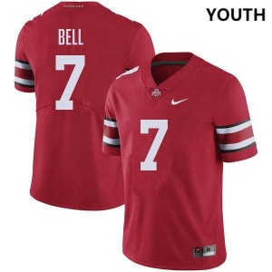 Youth Phillip Bell Red Ohio State Buckeyes #7 Football Embroidery Jersey 962426-851