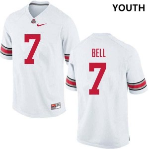 Youth Phillip Bell White Ohio State Buckeyes #7 Football High School Jersey 740778-249