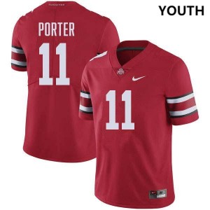 Youth Quincy Porter Red Ohio State Buckeyes #11 Football Game Jersey 103236-121
