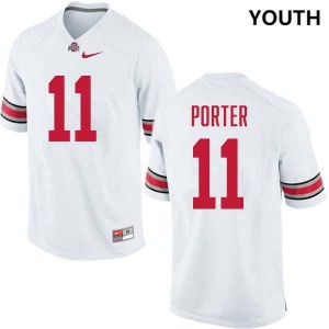 Youth Quincy Porter White Ohio State Buckeyes #11 Football Replica Jersey 708905-227